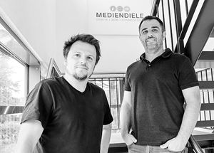 Nico Güttges und Gunnar Hein von der Partner-Werbeagentur Mediendiele